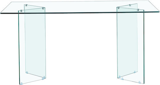 Crystal Τραπέζι Τραπεζαρίας Γυάλινο 150x90x75εκ.