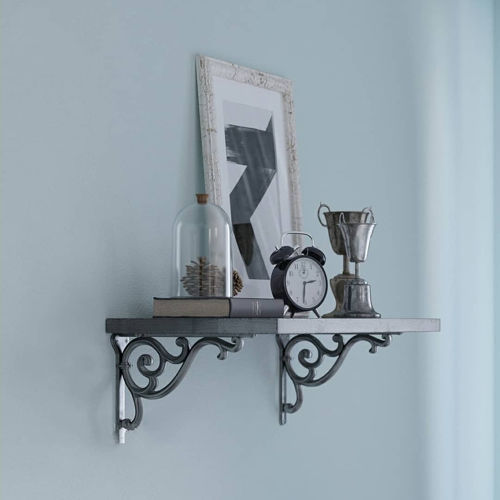 Roline 349 Metallic Corner Shelf Old Silver 150x115mm