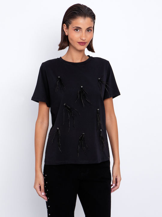 Damen T-Shirt Black