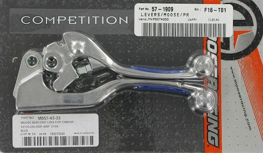 Moose Racing Ζευγάρι Μανέτες Φρένου Συμπλέκτη Competition Αλουμινένιες 1sgyg33 Για Yamaha Yz 125 01-07 / Yamaha Yz 250 01-07 Ασημί
