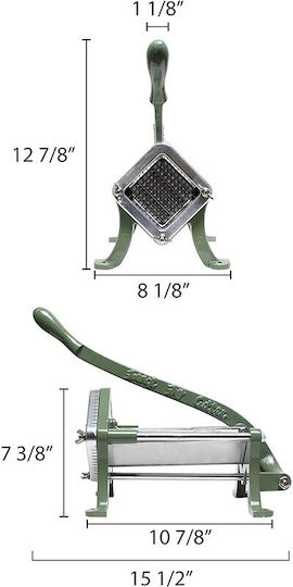 Naroka 7x7mm Πατατοκόπτης από Ανοξείδωτο Ατσάλι Χειροκίνητος