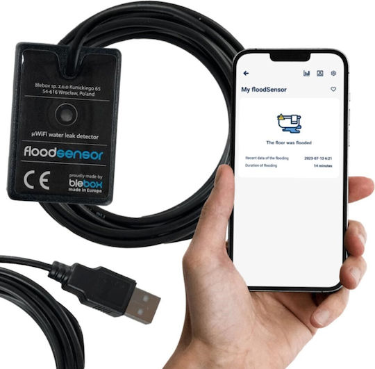 Blebox Wireless Flood Detector Battery Wi-Fi with Cable