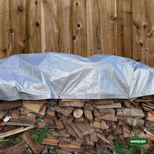 Grasher Waterproof Tarpaulin 190gr/m² 8x5m. Heavy Duty Gray