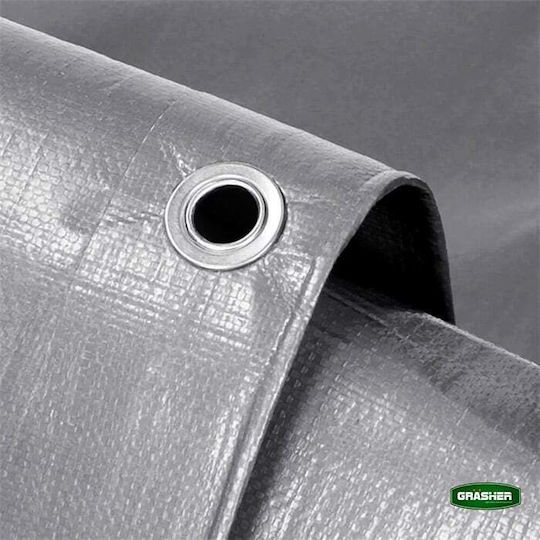 Grasher Waterproof Tarpaulin 190gr/m² 8x5m. Heavy Duty Gray