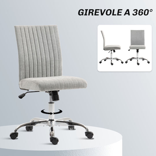 HomCom Office Chair With Adjustable Arms Grey