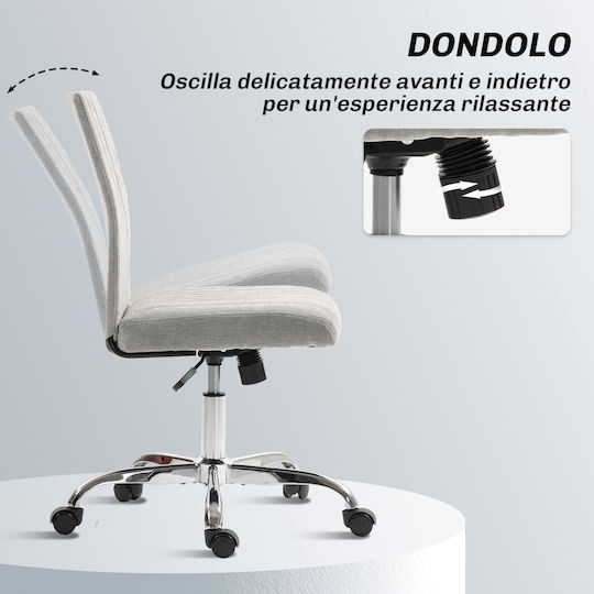 HomCom Office Chair With Adjustable Arms Grey