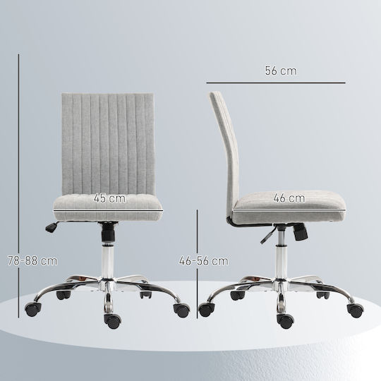 HomCom Office Chair With Adjustable Arms Grey