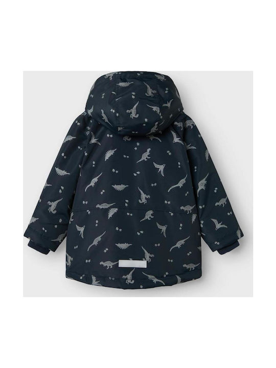 Kids' Casual Jacket with Lining & Hood Dark Sapphire