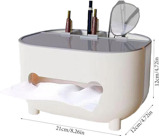 Organizator Cosmetice Cu Separatoare Gri 21x12x12cm