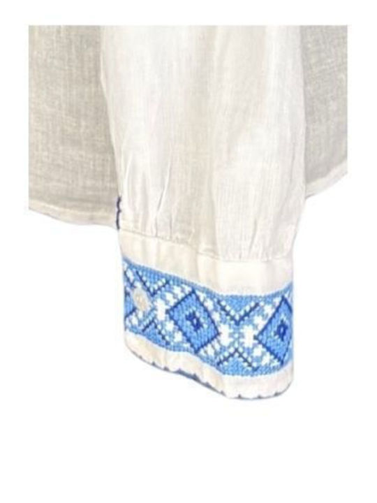Bluză pentru copii Cu mânecă lungă Crystal White, Blue