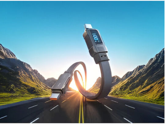 Andowl Qsj07 USB 2.0 Cable USB-C male - USB-C 30W PD Γκρι Q-SJ07