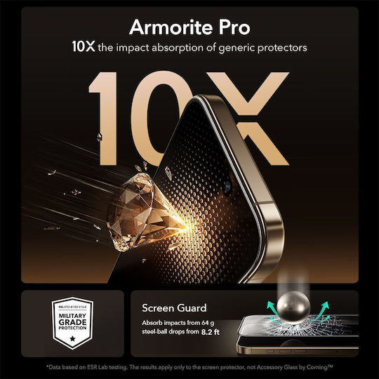 ESR Armorite Full Face Tempered Glass (iPhone 17 / 17 Pro / 16 Pro)