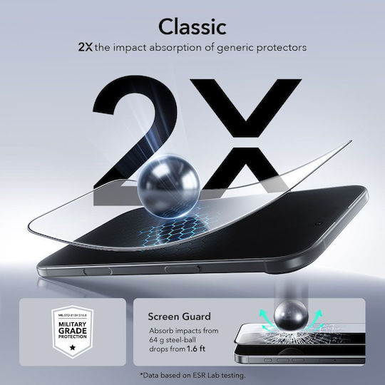 ESR Ultrafit Full Face Tempered Glass 2τμχ (iPhone Air)