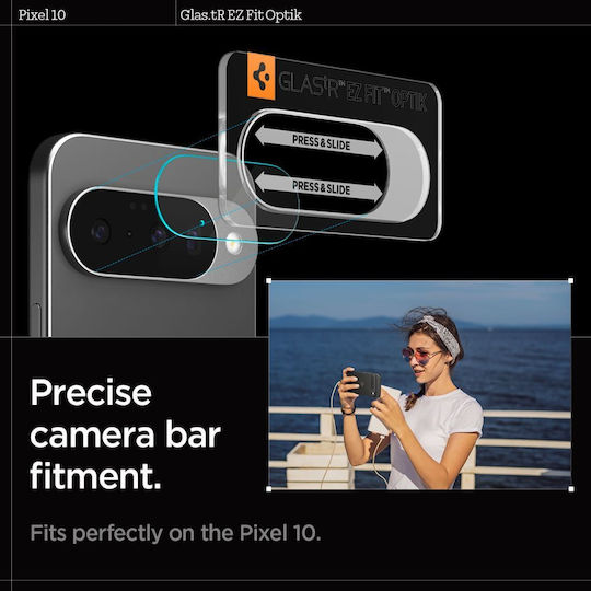 Spigen Optik EZ Fit 2-pack Προστασία Κάμερας Tempered Glass Διάφανο για το Google Pixel 10