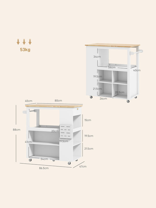 Floor Cabinet White 86.5x47x88 cm