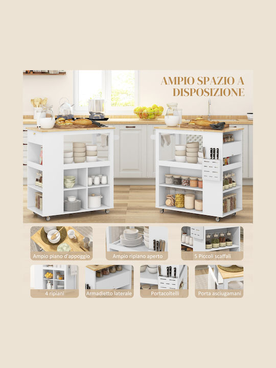 Floor Cabinet White 86.5x47x88 cm