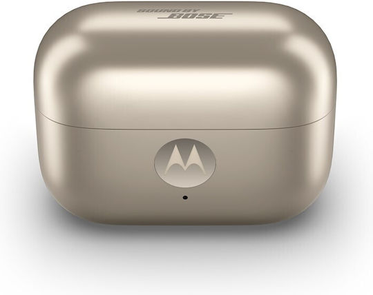 Motorola Moto Buds Loop Bluetooth Handsfree Ακουστικά με Αντοχή στον Ιδρώτα και Θήκη Φόρτισης Μπεζ
