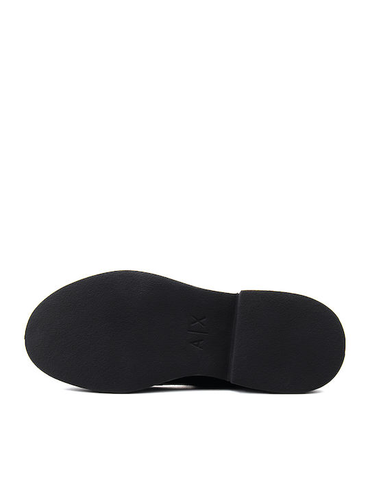 Suede Women's Ankle Boots with Fur Black