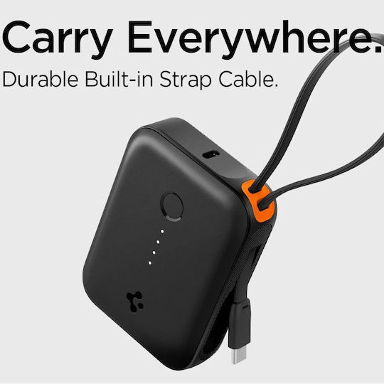 Spigen EA3010BT Power Bank 10000mAh 30W με Θύρα USB-A και Θύρα USB-C Μαύρο