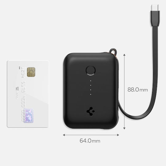 Spigen EA3010BT Power Bank 10000mAh 30W με Θύρα USB-A και Θύρα USB-C Μαύρο
