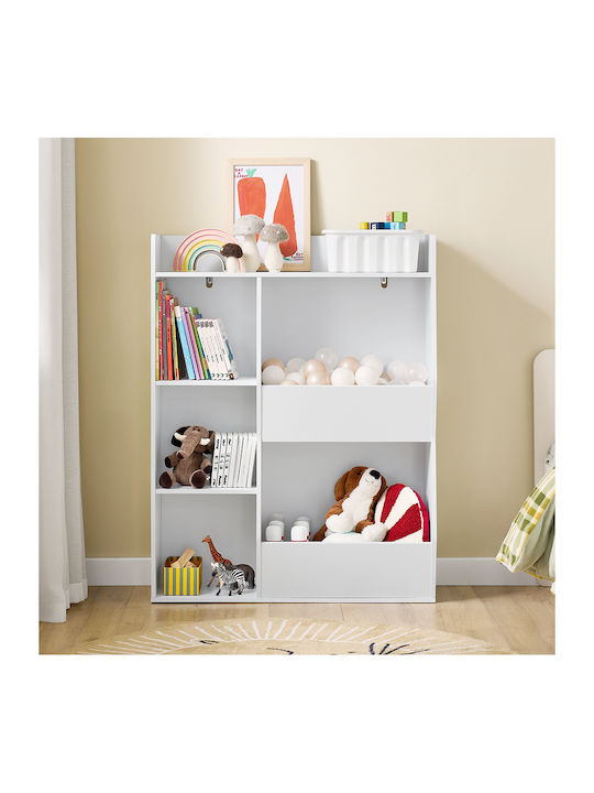 Bibliotecă pardoseală Lemn Alb 80x34x104cm
