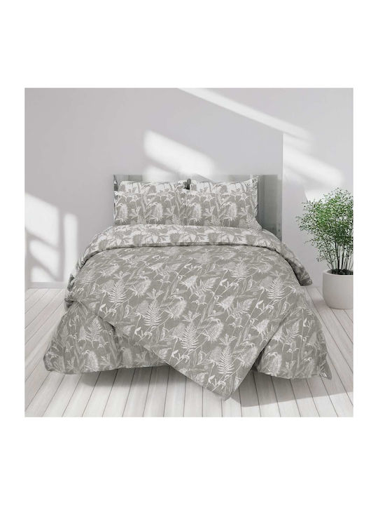 Espree Sheet Sets King Size with Elastic 180x200+35cm. Grey 4pcs