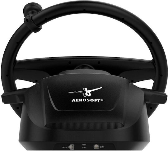 Aerosoft Steering Wheel with Shifter and Pedals for PC with 1080° Rotation (16037)