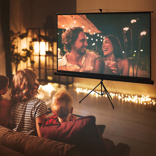 HomCom Οθόνη Προβολής Projector Δαπέδου με Λόγο Εικόνας 16:9 235.8x136cm / 100"
