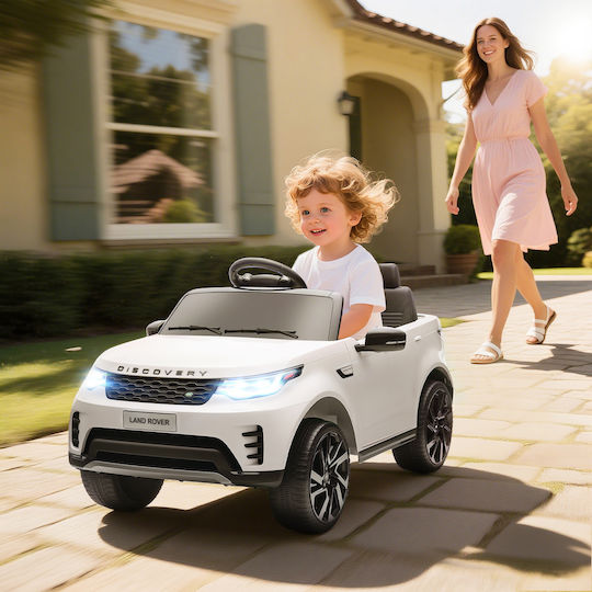 Land Rover Doppelsitzer mit Fernbedienung Lizensiert 12 Volt Weiß für 3+ Jahre