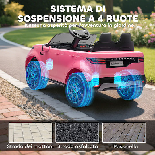 Land Rover Doppelsitzer mit Fernbedienung Lizensiert 12 Volt Rosa Für 3+ Jahre
