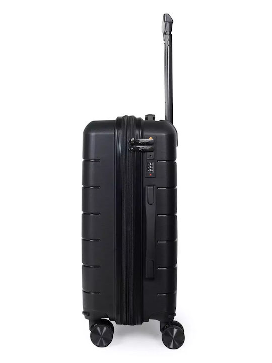 Cardinal Cabin Hard Travel Suitcase Black with 4 Wheels Height 55cm