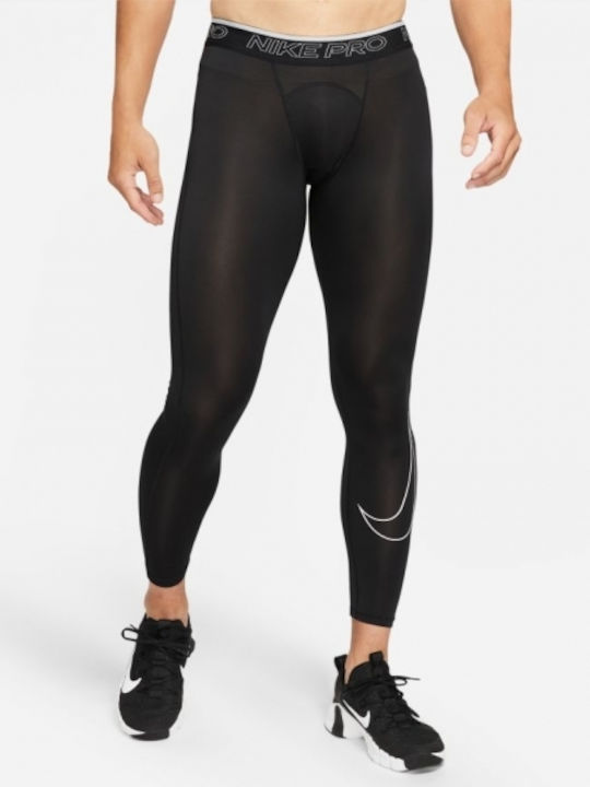 Nike Pro Dri-Fit Ανδρικό Αθλητικό Κολάν Compression Μακρύ Μαύρο