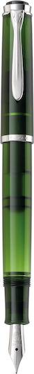 Pelikan Класическа M205 Писалка Зелена от Inox с Червено Мастило