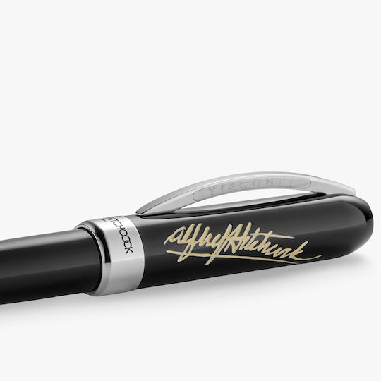 Visconti Black Fountain Pen with Black Ink