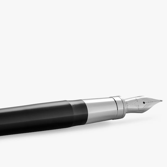 Visconti Black Fountain Pen with Black Ink
