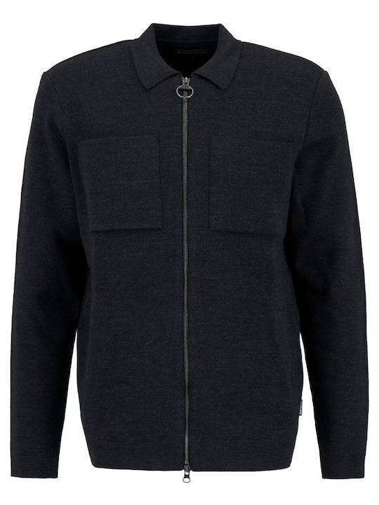 Croscombe Cardigan Tricotat pentru Bărbați Charcoal Marl