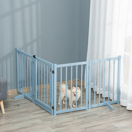 Pawhut Πτύσσομενο Μεταλλικό Πάρκο Σκύλου 237.5x36x80εκ. Γκρι