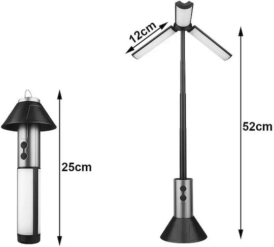 Verk Group Αξεσουάρ Φωτισμού Led Επαναφορτιζόμενο για Camping με Φακό
