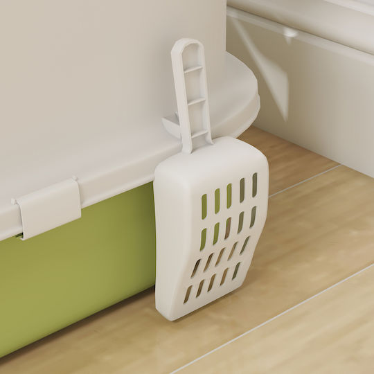 Pawhut Cat Toilet Closed Green L40.5 x W52.5 x H42.5cm