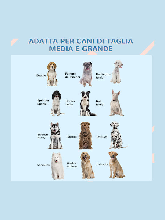 Pawhut Pat pentru câini Căsuță Gri 98.2x84.2cm.