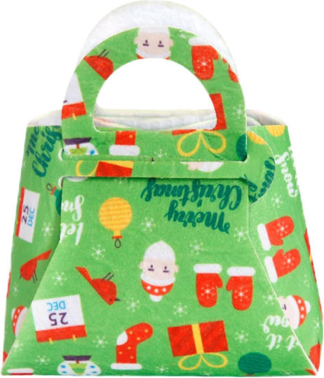Textil Crăciunească Geantă pentru Cadou Verde 13x6x12cm.