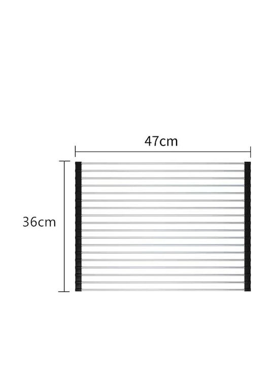 Grătar Pentru Chiuvetă Inox Gri 47x36cm