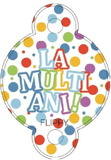 Set 10 Straws Flippy Happy Birthday Collection 27 X 7 Cm Cardboard Plastic Multicolor