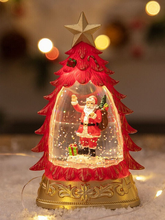 Crăciun Glob de Zăpadă Iluminată cu Brazi 9x5x16cm 1buc