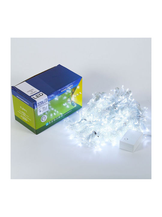 320 Lămpițe LED 3m. x 300buc Alb rece tip Perdea 1buc