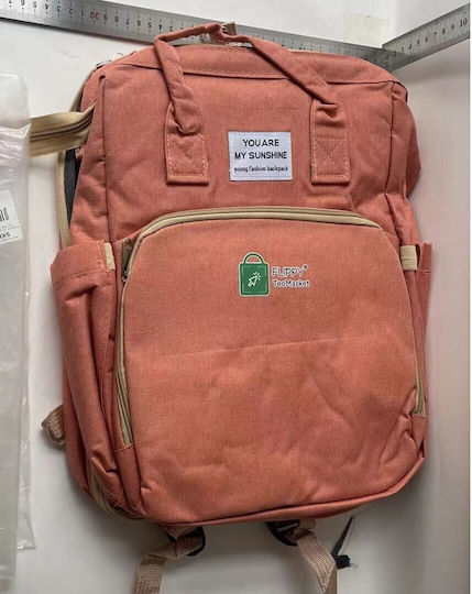 Wickeltasche-Wickelrucksack Rosa 42x32x22cm.