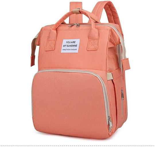 Wickeltasche-Wickelrucksack Rosa 42x32x22cm.