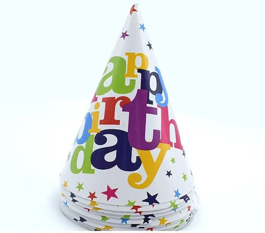 Set 6 Pălării De Petrecere Flippy Happy Birthday Colecție Multicoloră