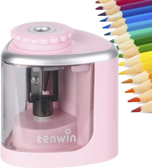 Ascuțitor Electric Semi-Automat Flippy Din Plastic 2 Baterii Aa Nu Sunt Incluse 6,5 X 6,5 X 7,5 Cm Roz