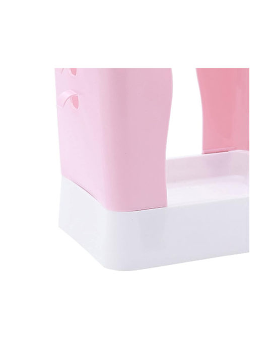 Erweiterbarer Büromülleimer Flippy Kunststoff Verstellbar Faltbar Vielseitig Küche Badezimmer Büro Universeller Mülleimer 21x25x17 cm Rosa Weiß